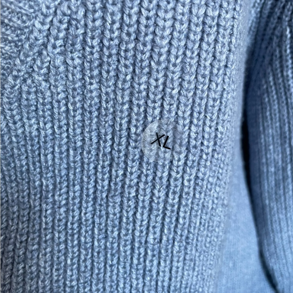 NWT Plus Size Deep V Knit Sweater. XL. Light Blue - Picture 3 of 7